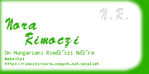 nora rimoczi business card